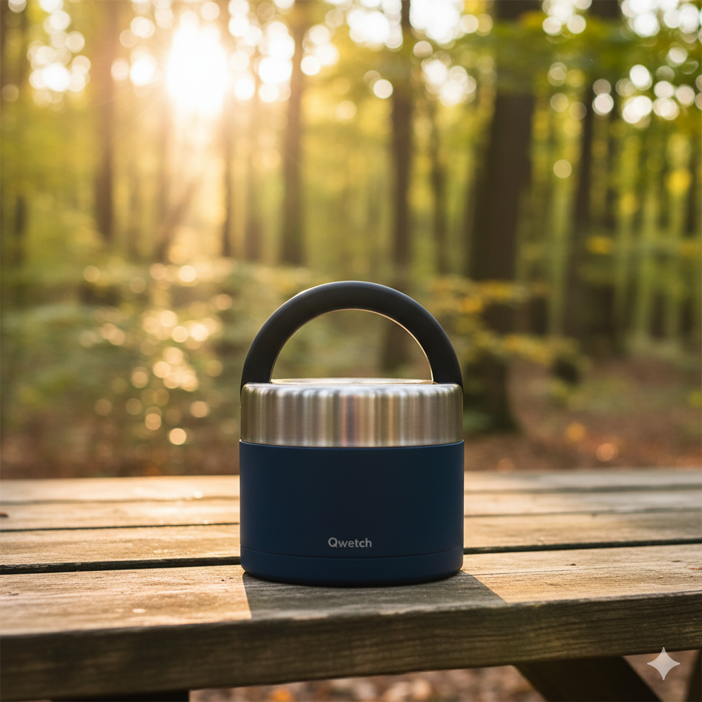 Lunch box poignée 850 ml Granite blue